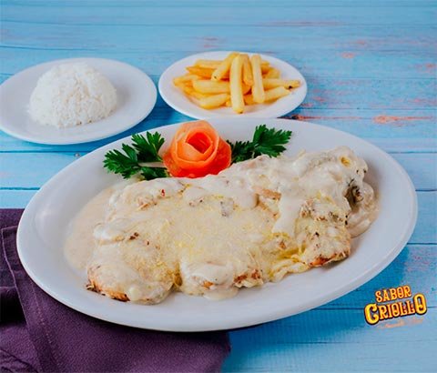 Pollo en Salsa de Champiñones